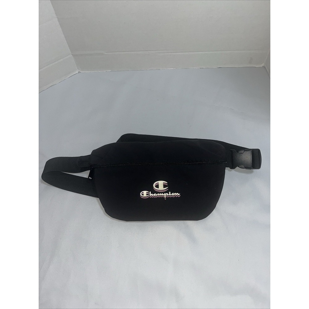 Champion Waist Fanny Pack Black White Adult Size